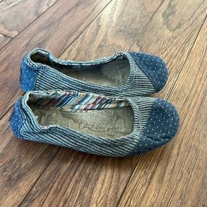Toms toddler denim ballet flats